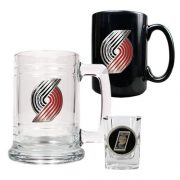 NBA-Portland-Trailblazers-15-Ounce-Tankard-15-Ounce-Ceramic-Mug-2-Ounce-Shot-Glass-Set-Primary-Logo-0